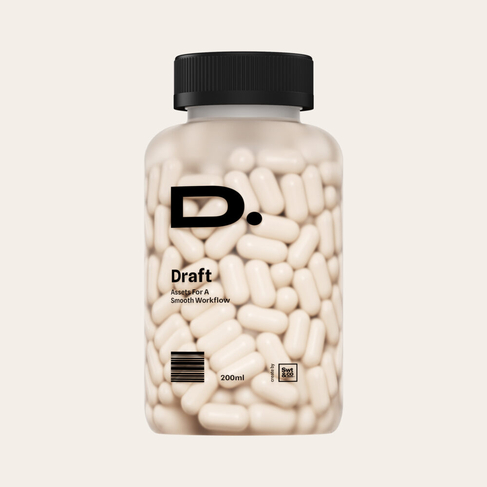 Capsule jar with cream pills