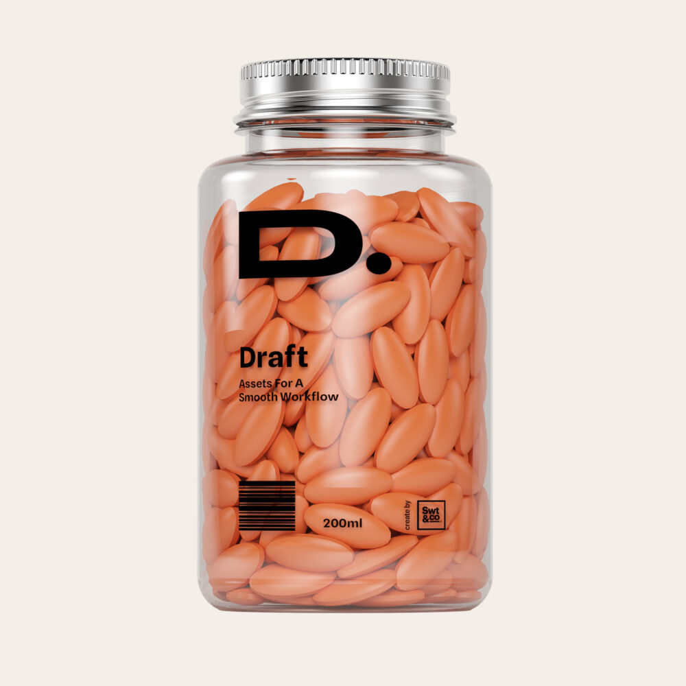Pill bottle with orange pills